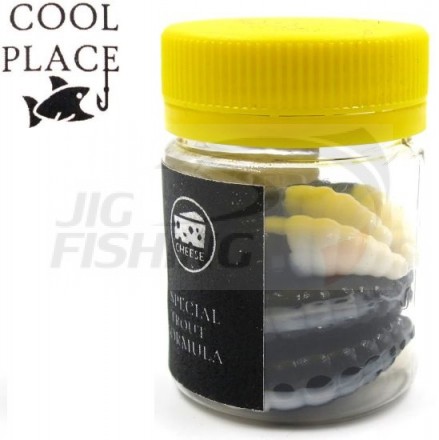 Мягкие приманки Cool Place личинка Maggot 1.6&quot; #Black White