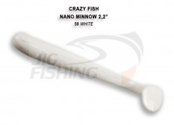 Мягкие приманки Crazy Fish Nano Minnow 2.2&quot; #59 White