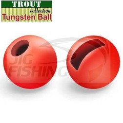Вольфрамовые головки с вырезом Trout Red 2.8mm 0.2gr (5шт/уп)