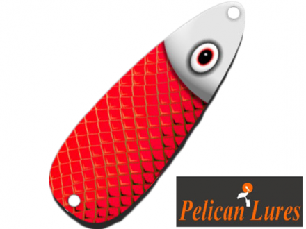Колеблющаяся блесна Pelican Lures Jigging Spoon 7gr #26 Scales Red White
