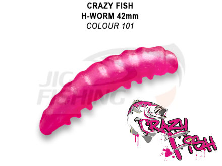 Мягкие приманки Crazy Fish MF H-Worm Floating 1.65&quot; #101 (Squid+Shrimp)