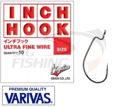 Офсетные крючки Varivas Inch Hook Ultra Fine Wire #L (10шт/уп)