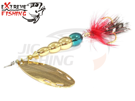 Блесна вертушка Extreme Fishing Certain Addiction #4 15gr #01 G/FluoBlue/G