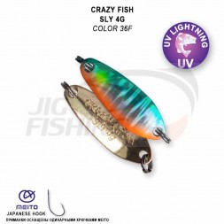 Блесна колеблющаяся Crazy Fish Sly 4gr #36F
