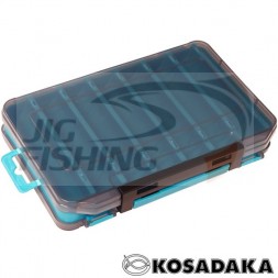 Коробка рыболовная Kosadaka TB-S31D-BLU двухсторонняя 20х13.5х3.5cm