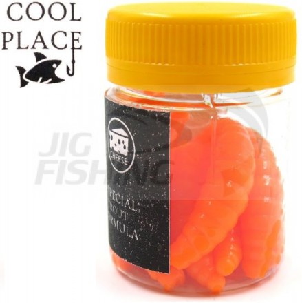 Мягкие приманки Cool Place личинка Maggot 1.6&quot; #Orange
