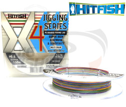 Шнур плетеный HitFish X4 Jigging Series 150m Multicolor #0.8 0.148mm 7.1kg