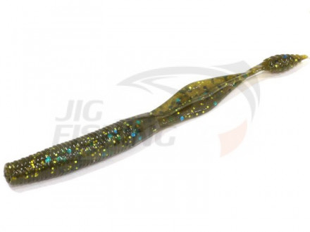 Мягкие приманки Fish Arrow Candle Tail 3.5&#039;&#039; #346 Green Pumpkin Black Blue Gold
