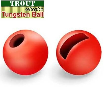 Вольфрамовые головки с вырезом Trout Red 3.3mm 0.35gr (5шт/уп)