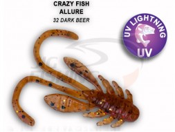 Мягкие приманки Crazy Fish Allure 1.1&quot; 32 Dark Beer