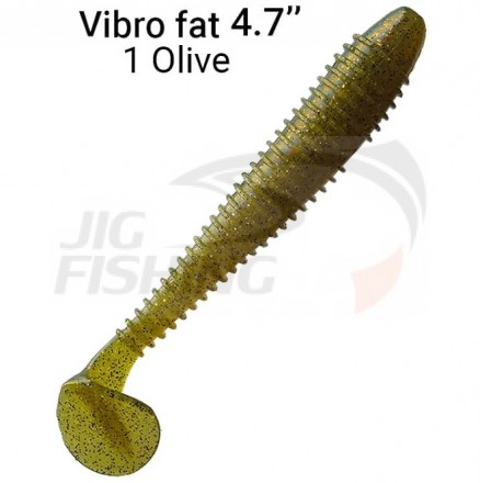 Мягкие приманки Crazy Fish Vibro Fat 5&quot; 01 Olive