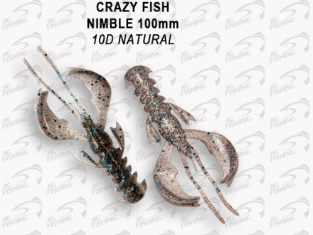 Мягкие приманки Crazy Fish Nimble 4&quot; #10D Natural