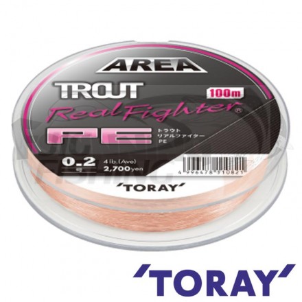 Шнур Toray Area Trout Real Fighter PE X4 100m Pink #0.3 0.09mm 3.3kg