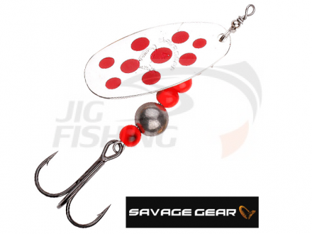 Блесна вращ. Savage Gear Caviar Spinner #3 9.5gr 04-Fluo Orange Silver