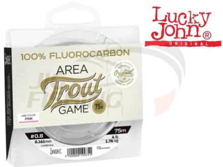 Флюорокарбон Lucky John Fluorocarbon Pink 75m 0.18mm 2.2kg