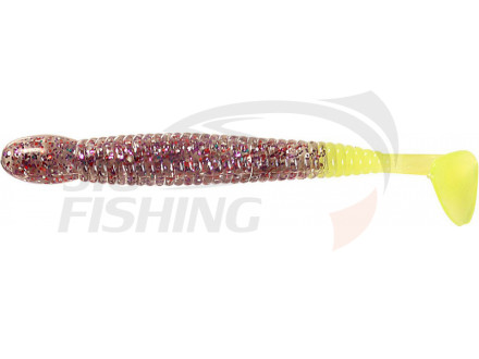 Мягкие приманки B Fish &amp; Tackle PaddleTail 3.25&quot; #418  Purplecracker/Chart