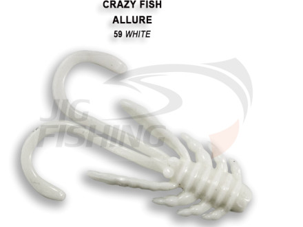 Мягкие приманки Crazy Fish Allure 1.1&quot;  59 White