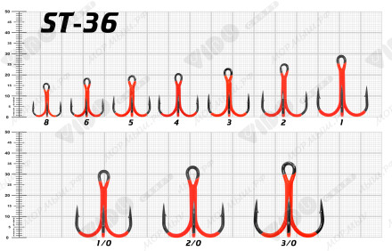 Тройник крашеный Vido Craft ST-36 (BN) #2/0 (5шт/уп)