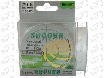 Леска монофильная HitFish Shogun 150m Clear #1 0.165mm 3.69kg