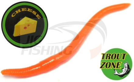 Мягкие приманки Trout Zone Wake Worm 2.4&quot; #Orange Cheese