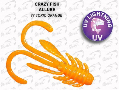 Мягкие приманки Crazy Fish Allure 1.6&quot; 77 Toxic Orange