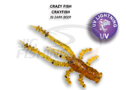 Мягкие приманки Crazy Fish CrayFish 2&quot; 32 Dark Beer