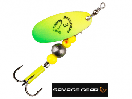 Блесна вращ. Savage Gear Caviar Spinner #3 9.5gr 07-Fluo Yellow Chartreuse