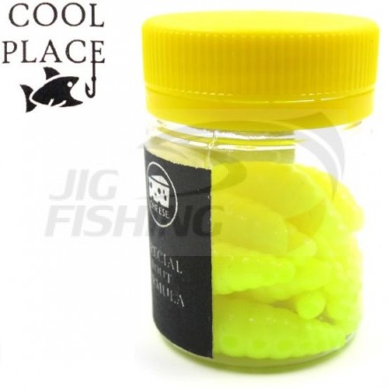 Мягкие приманки Cool Place личинка Maggot 1.6&quot; #Chartreuse