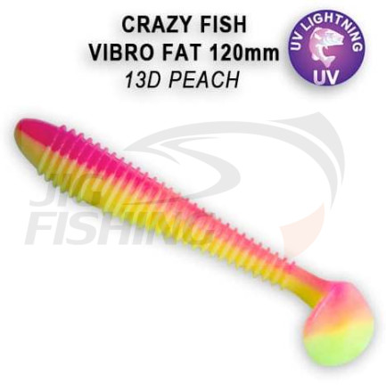 Мягкие приманки Crazy Fish Vibro Fat 5&quot; 13D Peach