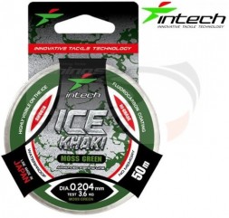 Леска зимняя Intech Ice Khaki 50м Moss Green 0.10mm 0.9kg