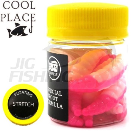 Мягкие приманки Cool Place Maggot Floating 1.6&quot; #White Pink