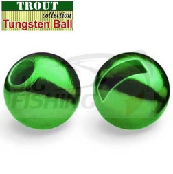 Вольфрамовые головки с вырезом Trout Green 3.3mm 0.35gr (5шт/уп)