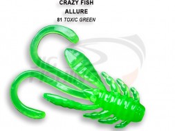 Мягкие приманки Crazy Fish Allure 1.6&quot;   81 Toxic Green