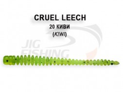 Мягкие приманки Crazy Fish Cruel Leech 2&quot; #20 Kiwi