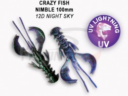 Мягкие приманки Crazy Fish Nimble 4&quot; #12D Night Sky
