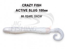 Мягкие приманки Crazy Fish Active Slug 4&quot;   66 Pearl Snow