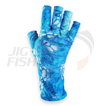 Перчатки солнцезащитные Veduta UV Gloves Reptile Skin Blue Water M