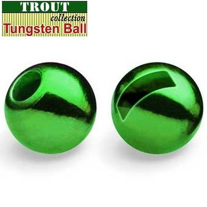Вольфрамовые головки с вырезом Trout Green 4.6mm 0.75gr (5шт/уп)