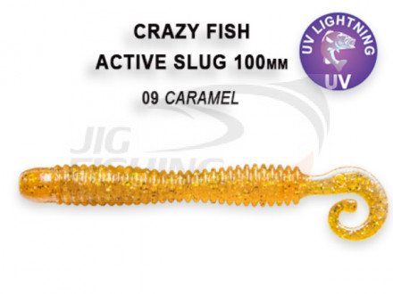 Мягкие приманки Crazy Fish Active Slug 4&quot;   09 Caramel