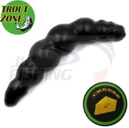 Мягкие приманки Trout Zone Brook 1.6&quot; #Black Cheese (10шт/уп)