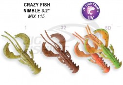 Мягкие приманки Crazy Fish Nimble Floating 3.2&quot; #Mix 115