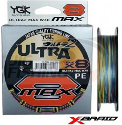 Шнур X-Braid Ultra Max WX8 150m Multicolor #0.8 0.148mm 6.8kg