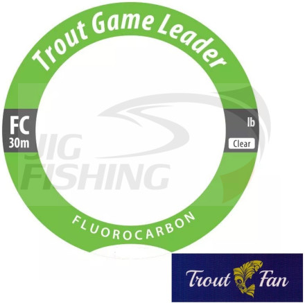 Флюрокарбон Trout Fan Trout Game Leader FC 30m #0.8 0.148mm 3lb