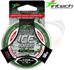 Леска зимняя Intech Ice Khaki 50м Moss Green 0.165mm 2.3kg