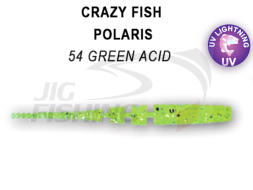 Мягкие приманки Crazy Fish Polaris 1.8&quot; 54 Green Acid