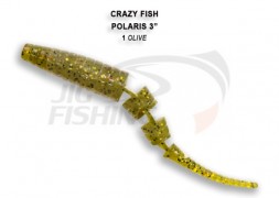 Мягкие приманки Crazy Fish Polaris 3&quot; 01 Olive