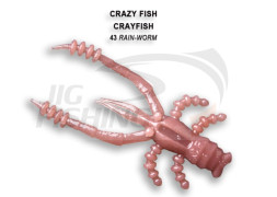 Мягкие приманки Crazy Fish CrayFish 2&quot; 43 Rain Worm