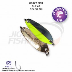 Блесна колеблющаяся Crazy Fish Sly 4gr #115