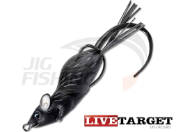 Воблер LiveTarget Mouse Hollow Body 60F #404 Black/Black