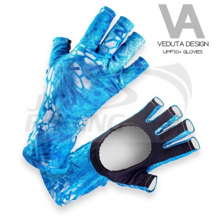 Перчатки солнцезащитные Veduta UV Gloves Reptile Skin Blue Water L